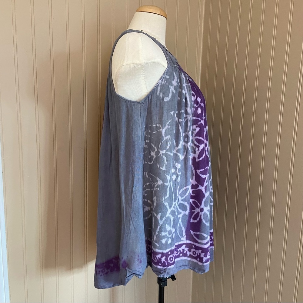 Made in India Boho Hippie Purple Grey Hippie Top Women’s Size One Size - Picture 4 of 7